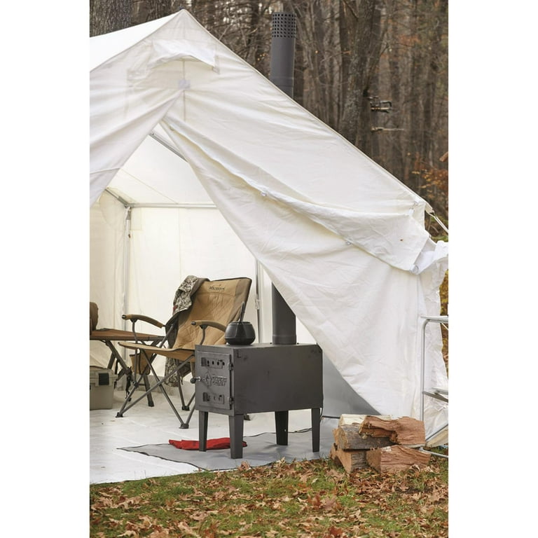 Guide Gear Estufa de leña grande para exteriores portátil con tubo de  chimenea para cocinar, acampar, tienda de campaña, senderismo, pesca,  mochilero
