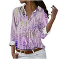 thumbnail image 2 of Aloohaidyvio Button Down Shirts for Women,Women's Fall Classic-Fit Button Down Shirt Button Up Shirts for Women Long Sleeve Dress Shirt Blouse Tops Tunics, 2 of 5
