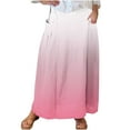 thumbnail image 2 of Sakmal Pink Skirts for Women Straight Maxi Summer Elastic Waist Gradient Skirts with Pockets, 2 of 5