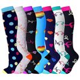 thumbnail image 1 of Calcetines de compresión para deportes de ocio Calcetines de compresión de tubo largo para exteriores para hombres y mujeres Calcetines deportivos para correr Fitness 7PCS Wmkox8yii jkg3637, 1 of 2