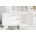 thumbnail image 4 of Elegant Kitchen & Bath BT30667GW-MBK 67 in. Rectangle Bathtub, Glossy White with Matte Black Trim, 4 of 8