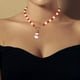 thumbnail image 4 of Adornos navideños, regalos navideños, collar de perlas navideñas, colgante de copo de nieve navideño, collar de cadena de clavícula personalizado, collar de festival de aleación, 4 of 6