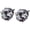 White, variant on Plated Brilliant Cut Simulated Diamond, Cubic Zirconia Stud Earrings, 6 Prongs Setting Design, for Women and Men, Black