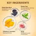 thumbnail image 4 of Máscara de arcilla AROIC con vitamina C, cúrcuma, barro del Mar Muerto, 60 ml, paquete de 4, 4 of 9