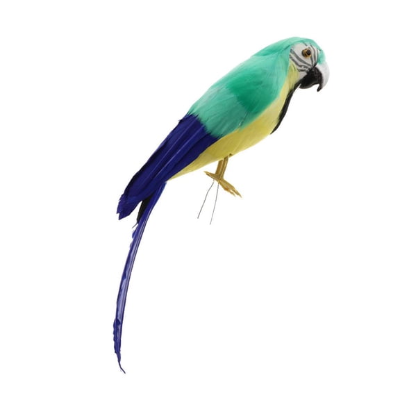 Simulation Artificial Feathered Parrot Bird Animal Model Decor