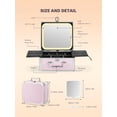 thumbnail image 6 of OMIRO Makeup Box with A Detachable Lighted Mirror, Waterproof Travel Train Case, Cosmetic Organizer with Adjustable Dividers, Makeup Case with A Magnetic LED Mirror (Icy Pink), 6 of 6