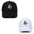 thumbnail image 2 of Sombrero negro con letras MR MRS bordadas, pareja, Joker Simple, protector solar, sombrero para el sol, primavera y verano, 2 of 6