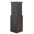 thumbnail image 5 of Gramercy Way Grey Corner Bar Unit with Two Glass Shelves, built-in Wine Rack and Lower Cabinet, 5 of 6
