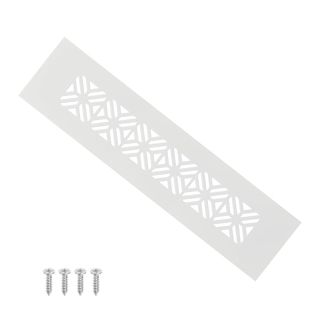 Cubierta de ventilación de aire para puerta Uxcell, rejilla de aluminio de alta resistencia con tornillo de montaje para puerta de gabinete 8 x 2 pulgadas