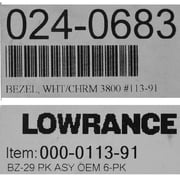 Lowrance Boat Depth Gauge Bezel 000-0113-91 | Model 3800 Silver