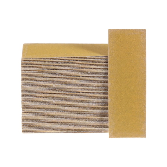 Uxcell 100pcs Micro Sander Paper 180 Grit 3.5x1.2 Inch Mini Sanding Sheets Strips Hook Loop Sandpapers for Wood Metal Small Projects Tight Spaces Polish Work