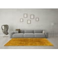 thumbnail image 3 of Ahgly Company Indoor Square Abstract Yellow Modern Area Rugs, 8' Square, 3 of 4