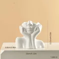 thumbnail image 4 of Chak’s Choice 2-Piece White Ceramic Face Vase,Ceramic Face Vase White Flower Vase for Decor Art Vase Modern Decorative Vase 1-Piece, 4 of 5