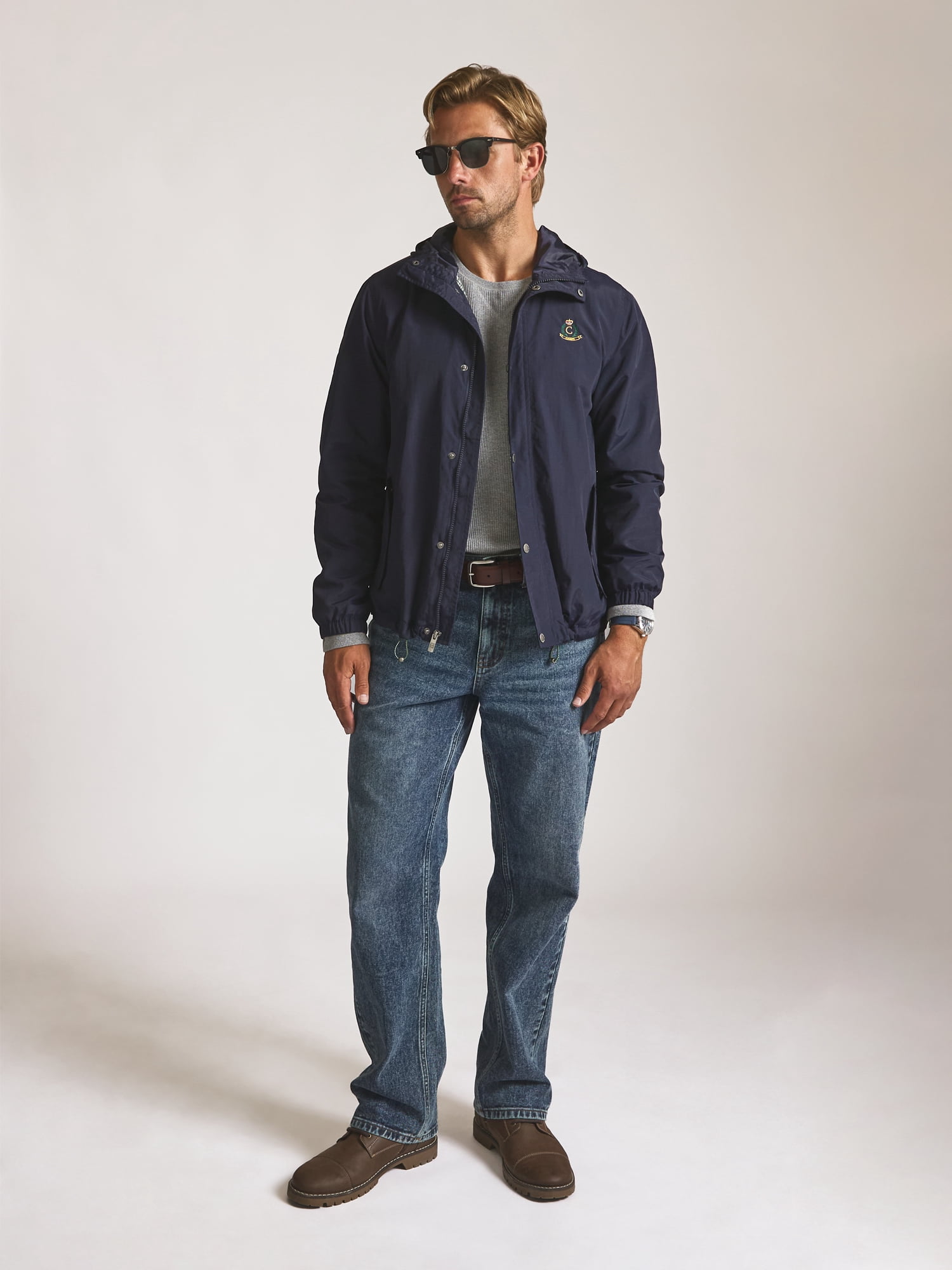 Chaps Men’s and Big Men’s Heritage Hooded Rain Jacket, Sizes S–2XL