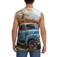 thumbnail image 4 of Uemuo Rustic Vintage Truck Autumn Pattern Men's Sleeveless T-Shirt,Muscle Athletic Tank Top, Moisture-wicking Quick-dry Breathable Classic Tee Top for Gym Run Outdoor Sports-, 4 of 8