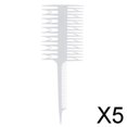 thumbnail image 1 of BELOVING 5X Salon 3-Way Weaving Comb Hair Dyeing Sectioning Highlighting White, 1 of 7
