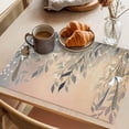 thumbnail image 3 of Watercolor Leaves Placemats Set of 8 Farmhouse Spring Pastoral Vines Place Mats Indoor Wipeable Table Mats Washable Cloth Dining Table Placemats for Kitchen Holiday Party Home Decor 13x19 Inch, 3 of 9