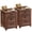 Brown, variant on LEYAOYAO 3 Drawer Modern Farmhouse Nightstand Set of 2, Wooden Bedside Table with Storage, End Table for Bedroom Living Room, Dark Blue