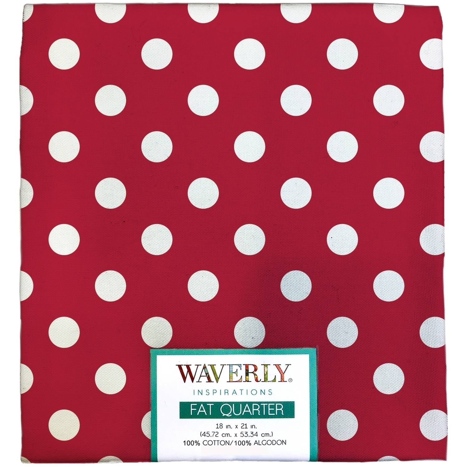 Waverly Inspirations Cotton 18" x 21" Fat Quarter Bigdot POPPY Fabric, 1 Each