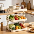 thumbnail image 4 of COM1950s Folding Shelf, Kitchen Storage Rack, Space Saving Organizer for Countertop and Cabinet, Multifunctional Plastic Shelf for Home Use, 4 of 7