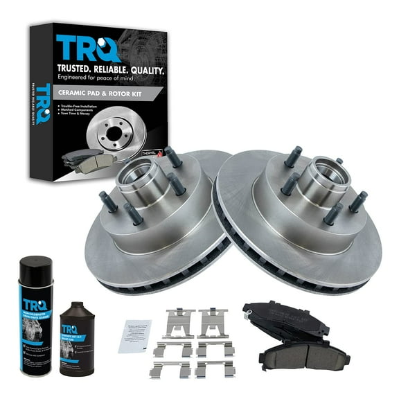 TRQ Front Ceramic Brake Pad Rotor Kit w/Chemicals for Ford Mazda Pickup Truck BKA16071 Fits select: 1995-1997 FORD RANGER, 1995-1997 MAZDA B2300