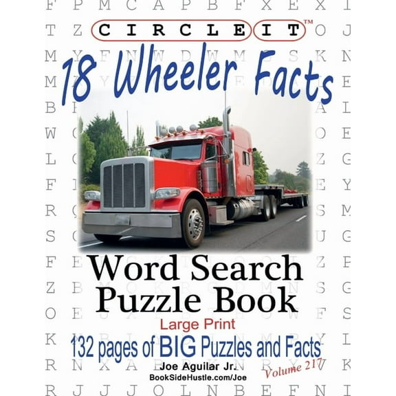 Circle It, 18 Wheeler Facts, Word Search, Puzzle Book, (Paperback)