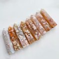 thumbnail image 4 of RSAMD Natural flower Agate Obelisk Cherry Blossom Agate Quartz Crystal Point Healing-8-9cm, 4 of 9