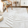 thumbnail image 3 of Machine Washable Rug, Modern Abstract Stripes, Area Rug for Living Room, Bedroom, Dining Room, Entry, 3 of 9