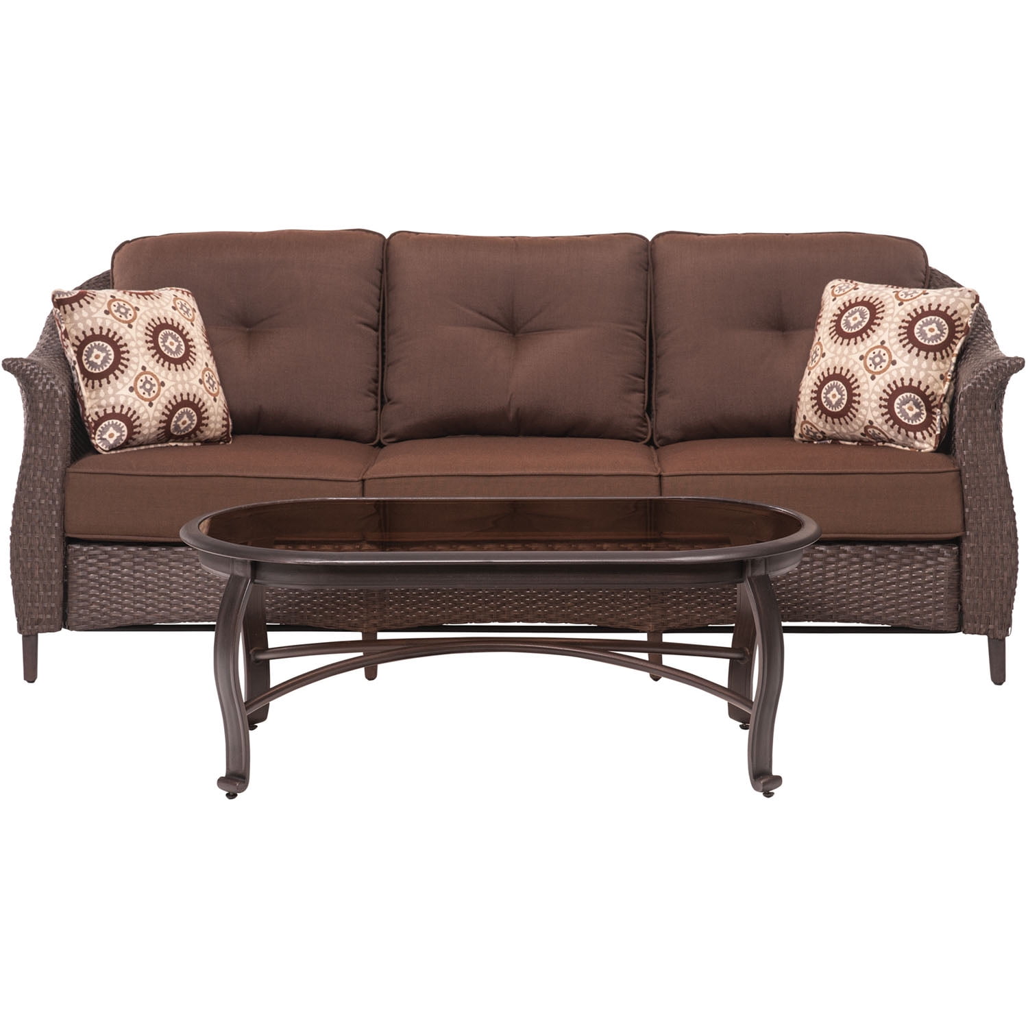 Hanover Gramercy 4 Piece Wicker Patio Conversation Set Com