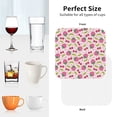 thumbnail image 6 of Pofeuu Strawberry And Cheery Print Coasters for Drinks, 4Pack PU Leather Coasters, Bar Drink Coasters for Tabletop Protection, Furniture from Damage-Square, 6 of 6