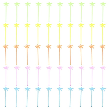 

50pcs Colorful Mixing Rod Juice Mixing Rod Beverage Mixing Sticks Home Decor