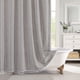 thumbnail image 1 of Cortina de ducha pequeña gris de 36 x 72, cortinas de ducha estrechas de tela de lino y algodón de tamaño medio para decoración de baño de granja bohemia, cortina de ducha de tela antiarrugas, 1 of 7