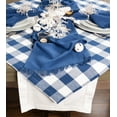 thumbnail image 2 of Navy Buffalo Check Tablecloth 52x52, 2 of 3
