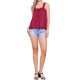 thumbnail image 2 of INSPIRAR CHIC Top de tanque para mujer con panel de encaje, cuello cuadrado, volantes, sin mangas, color rojo oscuro, XL, 2 of 6