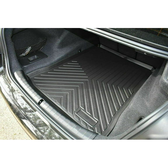 EACCESSORIES EA Cargo Liner – Trunk Mat for BMW 5-Series F90 M5 2017-2023 – Weather-Resistant Trunk Mats for Cars with Raised Lip – Non-Slip Car Trunk Mat Rubber – Laser Pre-Cut Design