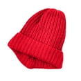 thumbnail image 4 of DJN Women's Solid Color Skull Knit Beanie Winter Warm Hat for Cold Weather Red One Size, 4 of 4