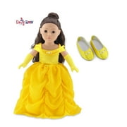 Emily Rose 18 Inch Doll 3 Piece Princess Belle Inspired Doll Clothes and Accessories Set | Compatible with American Girl and Similar Dolls