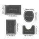 thumbnail image 3 of Juego de 4 alfombrillas de baño | Microfibra superabsorbente y de secado rápido | Base antideslizante para mayor seguridad | Incluye alfombrilla de baño, tapete de contorno, tapa y alfombrilla d, 3 of 6
