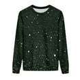 thumbnail image 5 of VEKDONE Womens Sweatshirts Glitter Print Plus Size Blouse Casual Loose Fit Crewneck Pullover Sweatshirt Fall Long Sleeve Fashion Clothes Tops, 5 of 9