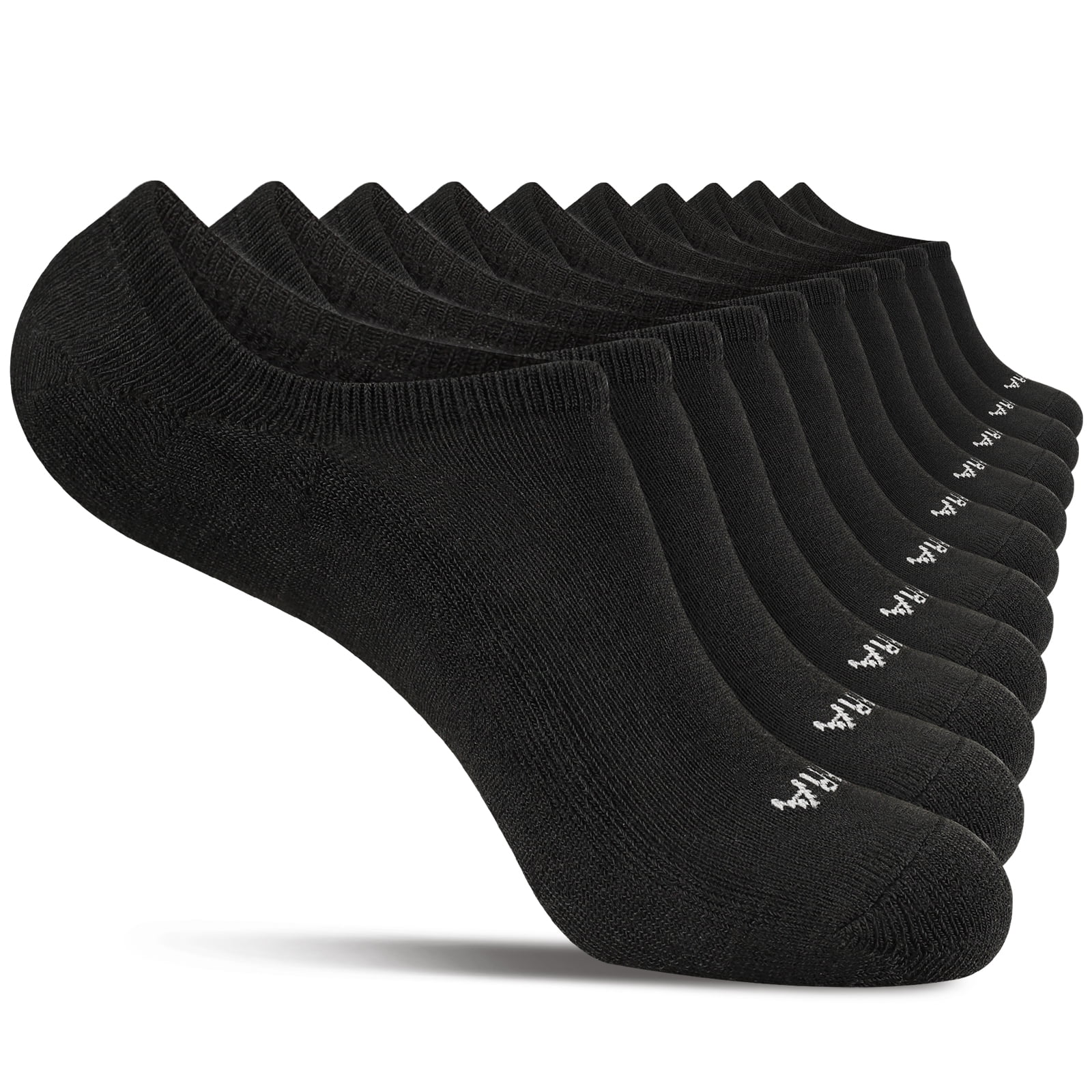 COOPLUS 10 Pairs Men's Athletic No Show Socks Men Low Cut Ankle Socks