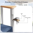 thumbnail image 5 of PARKWELL Outdoor Sofa Chairs Set of 2,Patio Oversized Metal Club Chairs with Luxury 10-Inch Thick Cushions for Front Porch Deck,White/Navy, 5 of 9