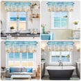 thumbnail image 6 of Kitchen Valances for Window, Blue Oceans Brown Beach Light Filtering Rod Pocket Valance Curtain, Sea Stars Shells Short Curtains Window Topper for Bedroom Bathroom Living Room 42x18in, 6 of 9