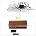 thumbnail image 4 of Box Wooden Cord Organizer Box for Extension Cord Power Stripe Surge Protector Wire (Coffee Color), 4 of 8