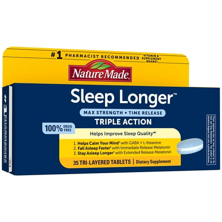 Nature Made Sleep Longer, Melatonin 10mg, 35 Count