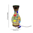thumbnail image 3 of USB Glass Vase LED Night Light 13.77In Mediterranean Geometric Pattern 2 In 1 Vase Ambient Lamp 3 Level Dimming Flicker Light for Bedroom Bedside Living Room Homestay Housewarming Holiday Gift Decor, 3 of 6