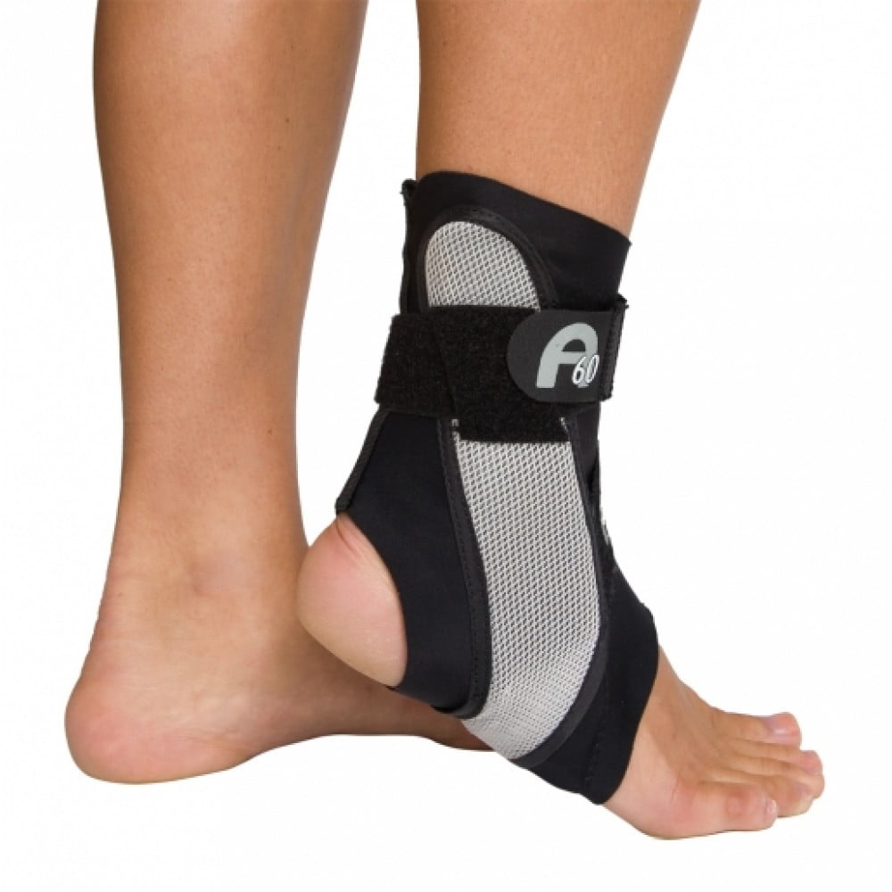 Aircast A60 Ankle Support 02TMR Medium Strap 1 Each, Black/Grey