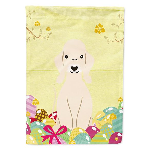 Carolines Treasures BB6091GF Easter Eggs Bedlington Terrier Sandy Garden Size Flag