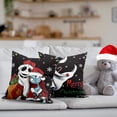 thumbnail image 3 of Nightmare Before Christmas Pillow Covers 18x18 Set of 4 Merry Christmas Xmas Winter Holiday Decorations and Supplies for Home Sofa Couch, 3 of 6