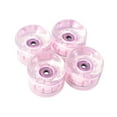 thumbnail image 2 of figatia 4 Pieces Skateboard Wheels Light up Smooth with Bearings Repair Parts High Elastic PU 65mm 78A Replacement LED Cruiser Wheels Pink, 2 of 8