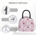 thumbnail image 4 of Honeii Easter Rabbit Print Insulated Lunch Bag Women Reusable Lunch Box with Pocket for Work Picnic Travel -One Size, 4 of 6